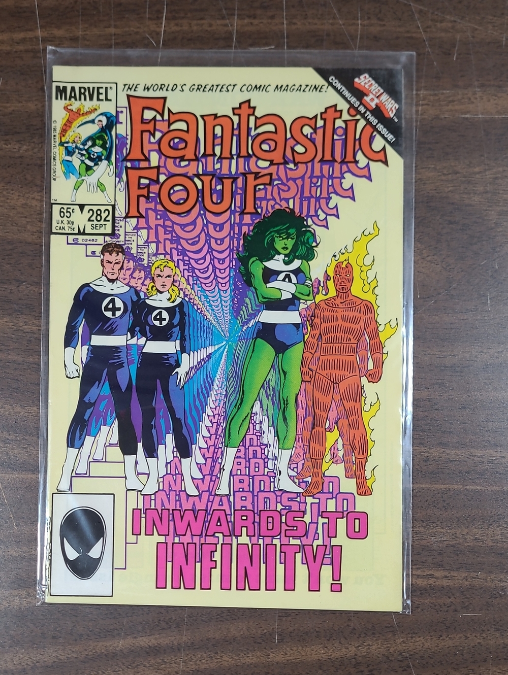 Marvel Fantastic Four Comic Cover Book #282 September 1985 Bagged